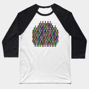 102 Pixel Guitars and Basses and a Keyboard Baseball T-Shirt